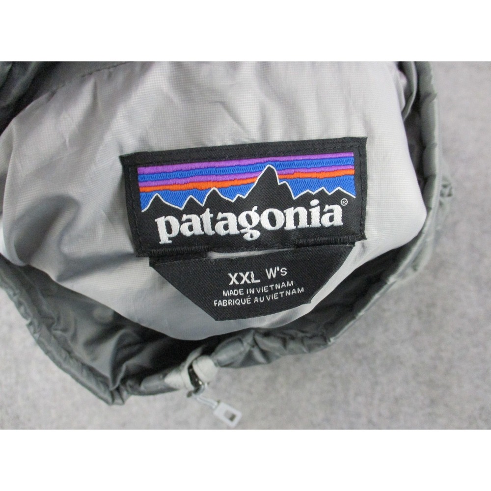 Patagonia Jacket Womens 2XL XXL Gray Nano Puff Quilted Puffer Embroidered Coat - Picture 5 of 11